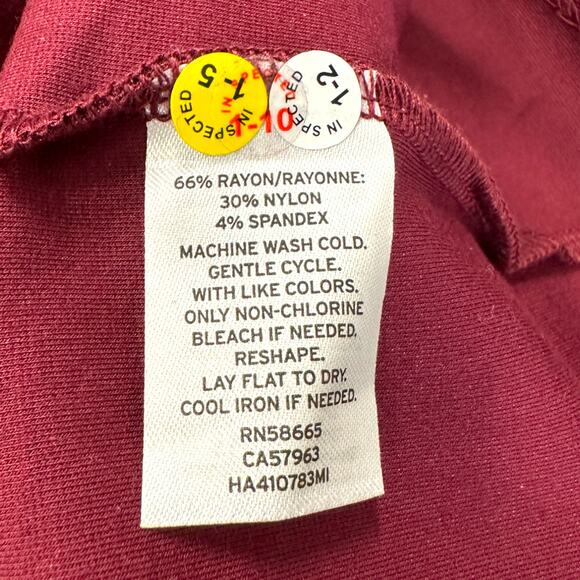 Halogen | NWT | XXL | Burgundy Field Ponte-Knit Stretchy Pull-On Pencil Skirt - Picture 9 of 10